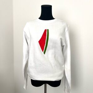 Wear The Peace Freedom Melon White Crewneck in Unisex Size S • Free Palestine